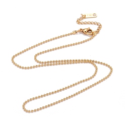 Golden 304 Stainless Steel Ball Chain Necklaces, Golden, 18.11 inch(46cm)