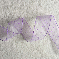Lilac Seersucker Ribbon, for Bowknot Tie, Sew on Hair Barrette Accessories, Lilac, 2 inch(50mm), about 27.34 Yards(25m)/Bag