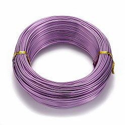 Medium Orchid Round Aluminum Wire, Flexible Craft Wire, for Beading Jewelry Doll Craft Making, Medium Orchid, 12 Gauge, 2.0mm, 55m/500g(180.4 Feet/500g)