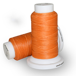Dark Orange Flat Waxed Polyester Cord, for Leather Sewing Stitching, Dark Orange, 0.8mm, about 54.68 yards(50m)/roll