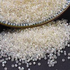 (DB0109) Crystal Ivory Gold Luster MIYUKI Delica Beads, Cylinder, Japanese Seed Beads, 11/0, (DB0109) Crystal Ivory Gold Luster, 1.3x1.6mm, Hole: 0.8mm, about 10000pcs/bag, 50g/bag
