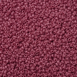 (RR408D) Opaque Dark Red MIYUKI Round Rocailles Beads, Japanese Seed Beads, 11/0, (RR408D) Opaque Dark Red, 11/0, 2x1.3mm, Hole: 0.8mm, about 5500pcs/50g