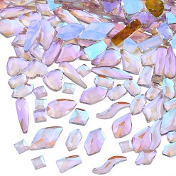 Púrpura Media Cabujones de diamantes de imitación de cristal, accesorios de la decoración del arte del clavo, facetados, formas mixtas, púrpura medio, 3~10x1.5~6x1.5~2 mm, sobre 600~700 unidades / bolsa