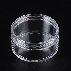 Clear Clear Round Plastic Bead Containers with Lid, 7cm in diameter, 3.6cm high, Capacity: 30ml(1.01 fl. oz)