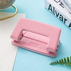 Pink Plastic Adjustable Craft Paper Hole Puncher, with Metal Findings, for Scrapbooking & Paper Crafts, Pink, 52x105x40mm