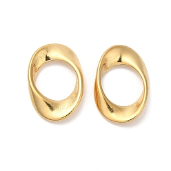 Real 18K Gold Plated 304 Stainless Steel Linking Rings, Twisted Oval, Real 18K Gold Plated, 20.5x13.5x3mm, Inner Diameter: 11x10.5mm