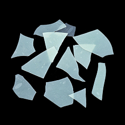 Lavanda Coetes de vidrio de confeti fusible 90, para piezas creativas de bricolaje de vidrio fundido, lavanda, 5.5~62.5x2.5~35x0.1~1.5 mm