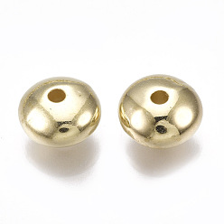 Light Gold CCB Plastic Beads, Rondelle, Light Gold, 8x4mm, Hole: 1.5mm