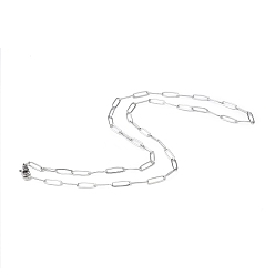 Color de Acero Inoxidable 201 collar de cadena con clip de acero inoxidable para hombres y mujeres, color acero inoxidable, 20.67 pulgada (52.5 cm), amplia: 4 mm