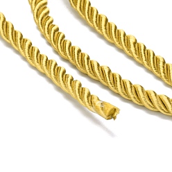 Gold Polyester Cord, Twisted Cord, Gold, 5mm, about 97~100m/bundle
