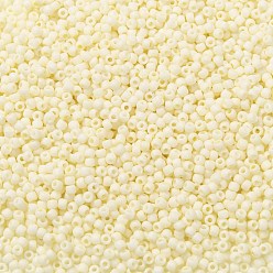 (762) Opaque Pastel Frost Egg Shell TOHO Round Seed Beads, Japanese Seed Beads, (762) Opaque Pastel Frost Egg Shell, 11/0, 2.2mm, Hole: 0.8mm, about 5555pcs/50g
