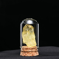 Citrine Décoration d'affichage de citrine brute naturelle, ornements de pot de cloche de cloche de pierre d'énergie de reiki, arc, 30x55mm