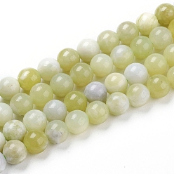 Autres Jades Chapelets de perles en jade naturel, ronde, 10mm, Trou: 1.2mm, Environ 38 pcs/chapelet, 15.16 pouce (38.5 cm)