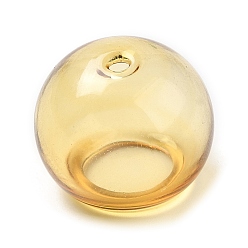 Vara de Oro Cono de cuentas de vidrio transparente, para hacer campanas de viento, semicírculo, vara de oro, 16x13 mm, agujero: 1.4 mm, diámetro interior: 10.8 mm