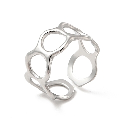 Color de Acero Inoxidable 304 anillo circular de acero inoxidable para mujer, color acero inoxidable, tamaño de EE. UU. 6 1/2 (16.9 mm)