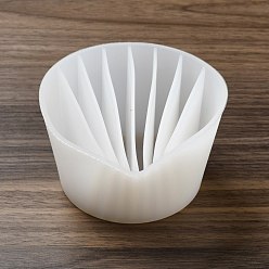 Blanco Vaso dividido reutilizable para verter pintura., vasos de silicona para mezclar resina, 8 divisores, shell forma, blanco, 108.5x92x55 mm, diámetro interior: 12~19x82~100 mm
