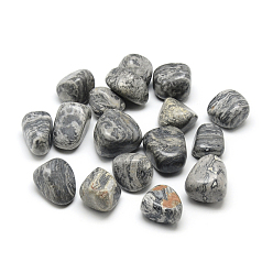 Pierre De Carte Carte naturelle pierre / pierre picasso / perles de jaspe picasso, pierre tombée, pas de trous / non percés, nuggets, 15~25x15~25x10~20mm, environ110 pcs / 1000 g