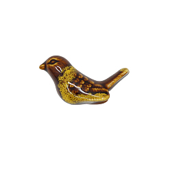 Amarillo Tiradores de cajón de porcelana pájaro, gabinete tira manijas, accesorios para picaportes, amarillo, 55x32x35 mm
