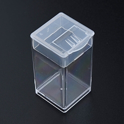 Прозрачный Пластмассовый шарик контейнеры, прямоугольные, прозрачные, 5x2.95x2.7 см