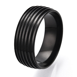 Черный 201 Нержавеющая сталь рифленая кольцевая рифленая, заготовка кольцевого сердечника для эмали, электрофорез черный, 8 мм, Размер 9, внутренний диаметр: 19 мм