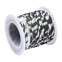 Бледно-Зеленый Плоский полиэстер эластичный шнур, швейные принадлежности для одежды, бледно-зеленый, 5 мм, около 3.28 ярдов (3 м) / рулон
