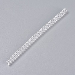 Clear Plastic Spring Coil, Invisible Ring Size Adjuster, Flat, Clear, 100x5mm