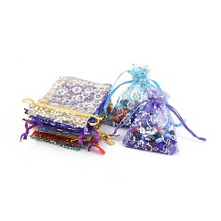 Mixed Color Organza Bags, Mixed Color, about 7x9cm