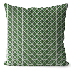 Tartan Fundas de almohada de poliéster serie verde, fundas de colchón, para sofá cama, plaza, tartán, 450x450 mm