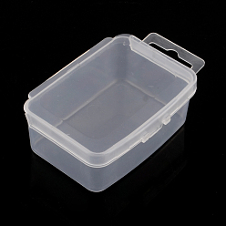 Clear Rectangle Plastic Bead Storage Containers, Clear, 8.5x5.5x3cm