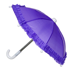 Indigo Parapluie de poupée en plastique, poupée faisant des fournitures, indigo, 220x250~300mm