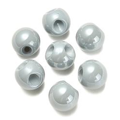 Aqua Opaque Acrylic Beads, Round Ball Bead, Top Drilled, Aqua, 19x19x19mm, Hole: 3mm