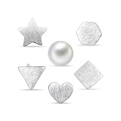 Серебро Супер милые серьги-гвоздики в смешанном стиле 925 из стерлингового серебра shegrace, асимметричные серьги, серебряные, 6 мм