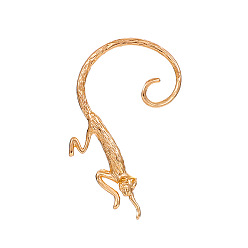 Light Gold Boucles d'oreilles manchette léopard en alliage, Boucles d'oreilles grimpantes gothiques pour oreille non perçante, or et de lumière, 59mm