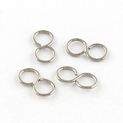Stainless Steel Color 304 Stainless Steel Hook Clasps, Stainless Steel Color, 10x5x0.7mm