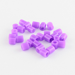 Medium Orchid PE Fuse Beads, DIY Melty Beads, Tube, Medium Orchid, 5x5mm, Hole: 3mm, about 8000pcs/500g