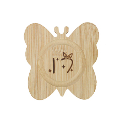 BlanchedAlmond Tableros de diseño de pulsera de madera en forma de mariposa., bandeja de fabricación de joyas de abalorios de bricolaje, almendra blanqueada, 12x12 cm
