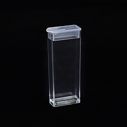 Clear Polystyrene Bead Storage Container, for Diamond Painting Storage Containers or Seed Beads Storage, Clear, 2.7x1.35x5.05cm, Capacity: 12ml(0.4 fl. oz)