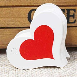 Blanc Étiquettes-cadeaux en papier, étiquettes volantes, pour les arts et l'artisanat, pour Saint Valentin, action de grâces, coeur avec le mot merci, blanc, 32x39x0.4mm, Trou: 4mm