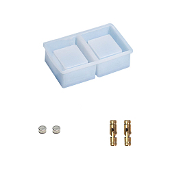 Blanco Moldes de caja de almacenamiento de anillos de dedo cuadrados de silicona de grado alimenticio diy, con imán y bisagra, moldes de resina, para resina uv, fabricación artesanal de resina epoxi, blanco, 58x93x27 mm