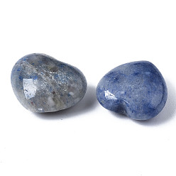 Cianita Piedra natural del amor del corazón de kyanita, piedra de palma de bolsillo para el equilibrio de reiki, 19~20x20~23x10 mm