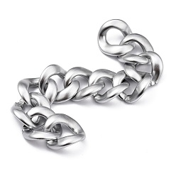 Silver Handmade Spray Painted CCB Plastic Curb Chains, Twisted Chain, for Handbag Chain Making, Oval, Silver, Links: 22.5x23x6mm, 39.37 inch(1m)/Strand