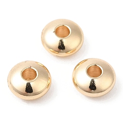 Light Gold Perles en laiton, sans cadmium et sans plomb, rondelle, plaqué longue durée, or et de lumière, 6x3mm, Trou: 2mm