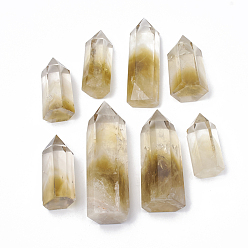 Citrine Natural Citrine Home Decorations, Display Decoration, Healing Stone Wands, for Reiki Chakra Meditation Therapy Decos, Hexagon Prism, 34~100x15~40mm, about 12~22pcs/1000g
