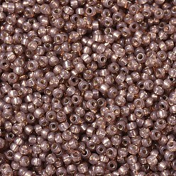 (RR641) Dyed Rose Bronze Silverlined Alabaster MIYUKI Round Rocailles Beads, Japanese Seed Beads, 11/0, (RR641) Dyed Rose Bronze Silverlined Alabaster, 2x1.3mm, Hole: 0.8mm, about 50000pcs/pound