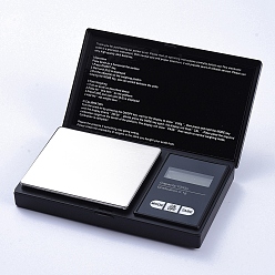 Черный Весы грамм цифровые карманные весы, 1000 г / 0.1 г, цифровая шкала граммов, пищевые весы, ювелирная шкала, без батареи, чёрные, 128x77x19.5 мм