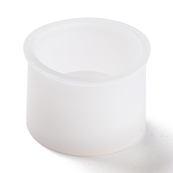 Blanc Moules en silicone pour bougeoir bricolage, pour la fabrication de chandeliers d'aromathérapie, moules de résine, pour la résine UV, fabrication de bijoux en résine époxy, colonne, blanc, 40x55mm