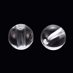 Clair Perles acryliques transparentes, ronde, clair, 12x11mm, Trou: 2.5mm, environ566 pcs / 500 g