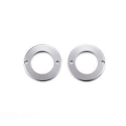 Stainless Steel Color 304 Stainless Steel Links connectors, Circle, Stainless Steel Color, 13x1mm, Hole: 1mm