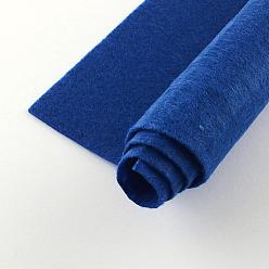 Azul Tejido no tejido bordado fieltro de aguja para manualidades bricolaje, plaza, azul, 298~300x298~300x1 mm, sobre 50 unidades / bolsa