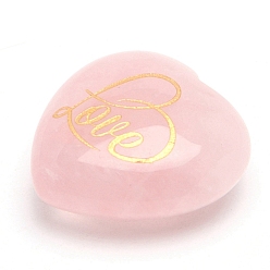 Cuarzo Rosa Piedra de amor de corazón tallada de cuarzo rosa natural, piedra de palma de bolsillo para el equilibrio de reiki, decoraciones de exhibición casera, 30x30 mm